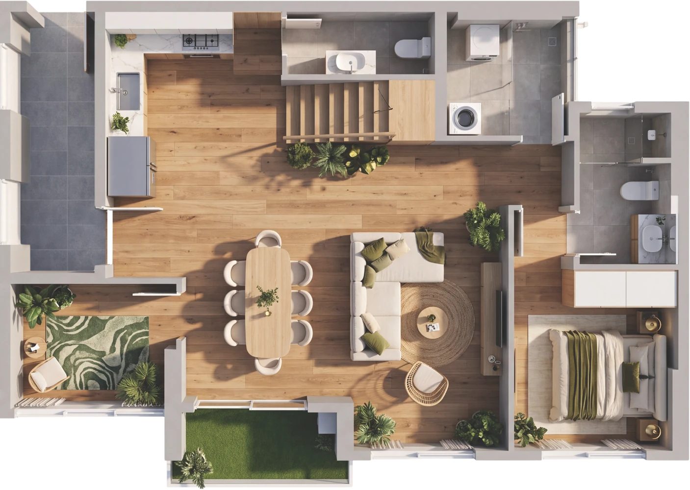Mặt bằng căn Duplex Norton Park